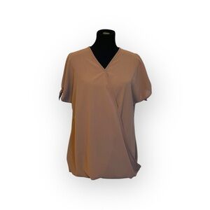 Chic Tan Blouse with Soft Fabric and Flattering Fit